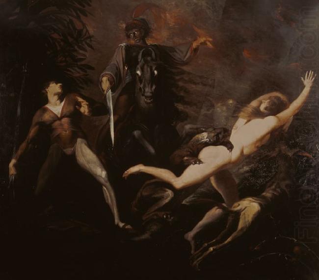 Johann Heinrich Fuseli Theodore Meets in the Wood the Spectre of His Ancestor Guido Cavalcanti china oil painting image
